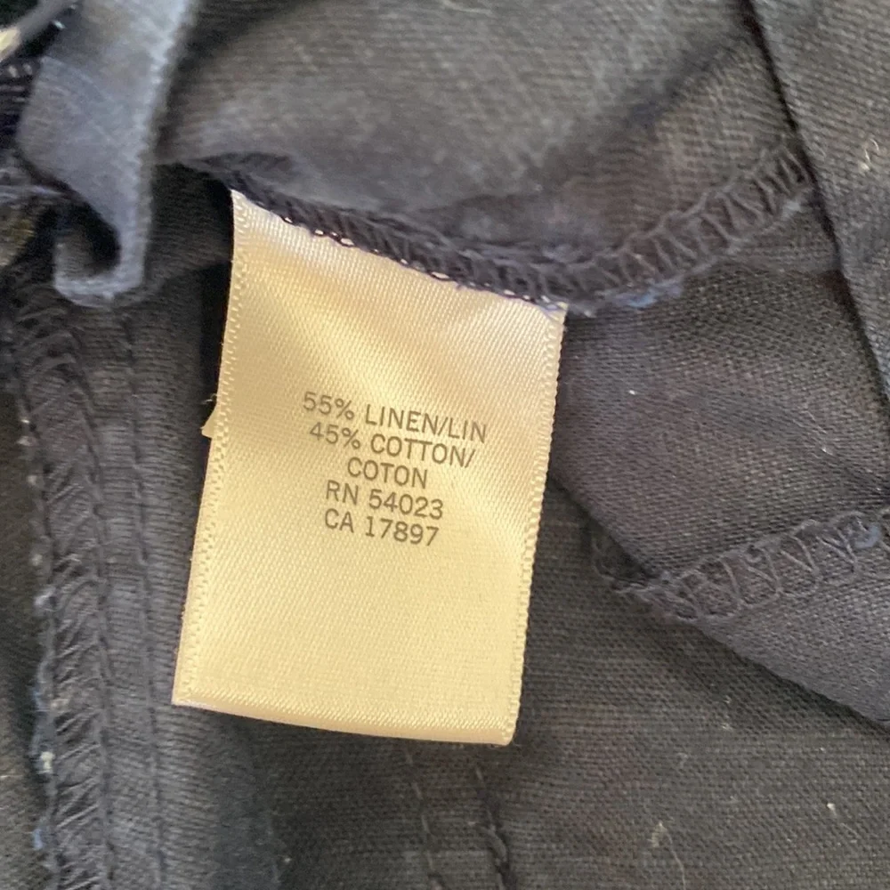 - Banana Republic pants navy linen with cotton - Picture 3 of 6